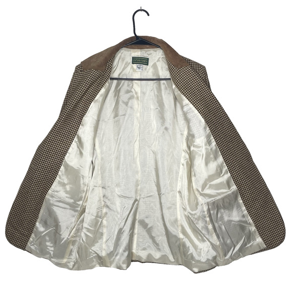 VTG J. McLaughlin Womens Wool Blazer Jacket 10 Houndstooth Old Money Equestrian - Picture 3 of 9